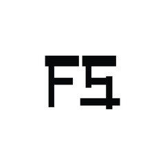 FS monogram logo design letter text name symbol monochrome logotype alphabet character simple logo