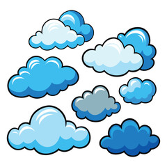 Fototapeta premium vector clouds set