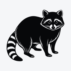 A cute black and white cat animal walking vector.