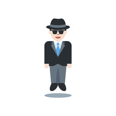 Man in Suit Levitating