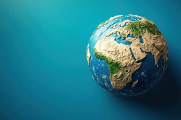 Fototapeta premium A visually striking artistic depiction of our planet earth in space