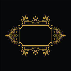 Luxury vintage floral frame decoration element design