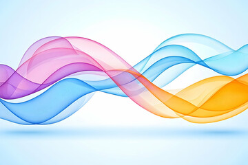 Colorful abstract waves flowing smoothly