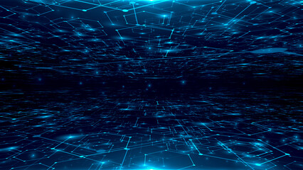 Hexagonal Grids Interconnected Network Technology Background