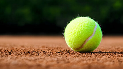 Tennis ball on clay court (2)