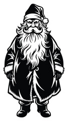 Fototapeta premium Silhouette of Santa Claus