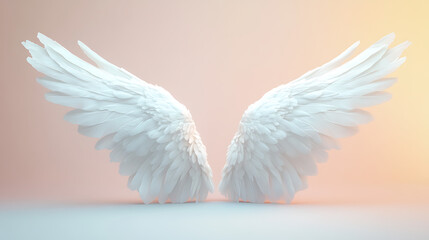 "Pure White Angel Wings Isolated on Transparent Background – Ethereal and Divine Feathered Wings"

