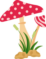 Retro Psychedelic Hippie Mushroom