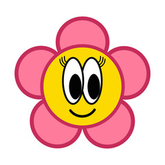 Cute Cartoon Flower Character