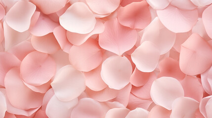 Delicate pink rose petals creating a soothing background for the beauty industry, evoking feelings of elegance and femininity, concept of skincare, cosmetics, and wellness.