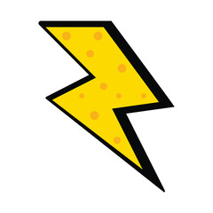 Stylized Yellow Lightning Bolt Graphic