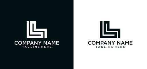 monogram initial letter L logo vector