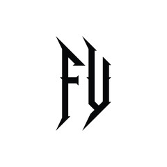 FV monogram logo design letter text name symbol monochrome logotype alphabet character simple logo