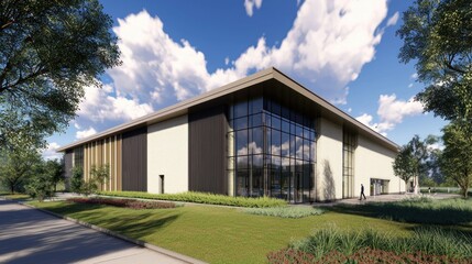 Obraz premium Modern Architectural Design: A New Building Concept