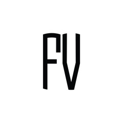 FV monogram logo design letter text name symbol monochrome logotype alphabet character simple logo