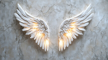 "Pure White Angel Wings Isolated on Transparent Background – Ethereal and Divine Feathered Wings"

