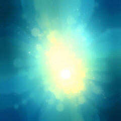 Obraz premium AI1975_水中から見た光