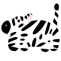 Zebra Cartoon illustration Zebra Crayon Style Cartoon Animal Kid Drawing Style