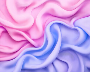 Obraz premium Soft pink and blue fabric with elegant draping
