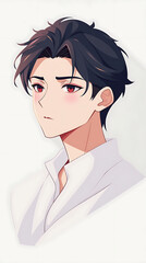  a cool anime waifu boy wallpaper, chill, lo-fi, created by generative ai