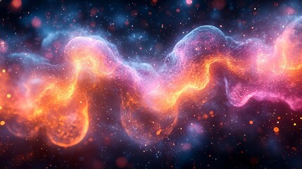 Abstract fiction vector illustration of quantum computer technology with sphere explosion background, deep learning artificial intelligence, big data visualization algorithms