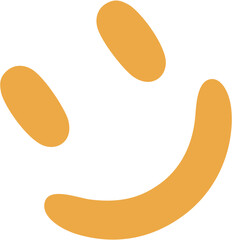 Hand-drawn cartoon emotion. Smiley face