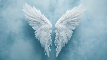 "Pure White Angel Wings Isolated on Transparent Background – Ethereal and Divine Feathered Wings"

