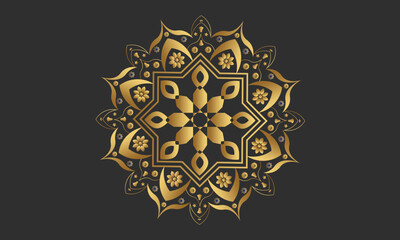 Luxuri Gold Ornate Mandala 2 Shapes In Center