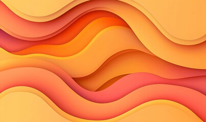 Obraz premium Abstract Wave Patterns in Warm Orange and Yellow Color Tones