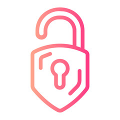 Lock  gradient icon