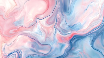 Elegant Fluid Swirls, a delicate fusion of pastel tones forming smooth