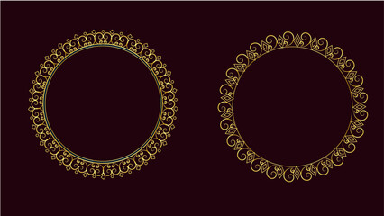 golden frame on black background