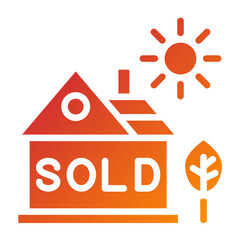 Vector Design House Sold Icon Style