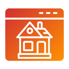 Vector Design House Website Icon Style