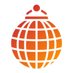 Vector Design Disco Ball Icon Style