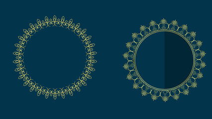 round frame with floral ornament