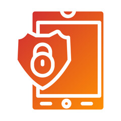Vector Design Mobile Security Icon Style