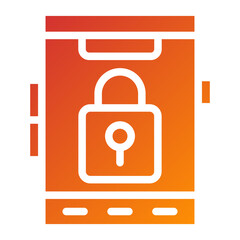 Obraz premium Vector Design Mobile Lock Icon Style