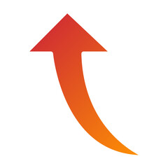 Vector Design Curved Up Icon Style