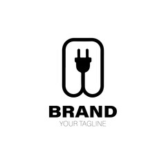 Electrician Logo. Electrician Logo Design. Electrician Logo Brand. Electrician Logo Vector Design Isolated on White Background