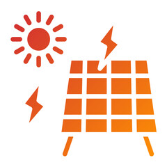 Solar Power Vector Design Icon Style