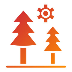 Fototapeta premium Forest Conservation Vector Design Icon Style