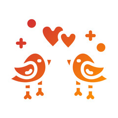 Lovebirds Vector Design Icon Style