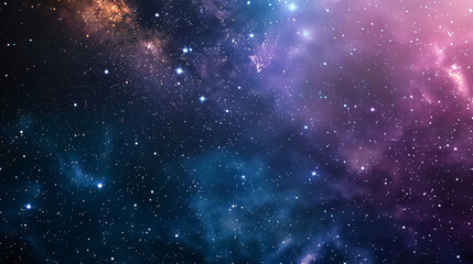 High definition star field background, depicting a colorful starry night sky in outer space, ideal for astronomical and cosmic-themed designs.