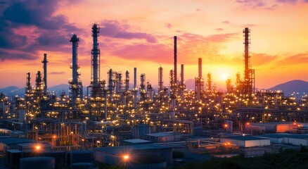 Fototapeta premium Factory - oil and gas industry