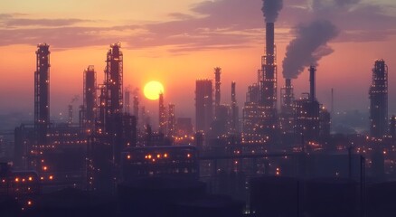 Obraz premium Factory - oil and gas industry