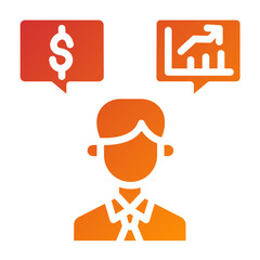 Vector Design Financial Advisor Icon Style
