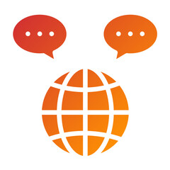 Vector Design Global Chat Icon Style