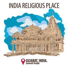 India Religious Place (Somnath Temple, Gujarat)