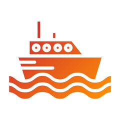 Naklejka premium Vector Design Ferry Boat Icon Style